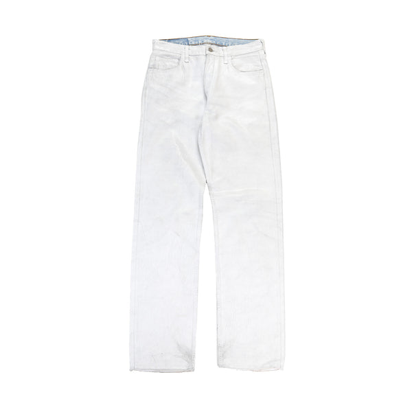 Maison Martin Margiela 1999 Artisanal White Painted Denim Pants