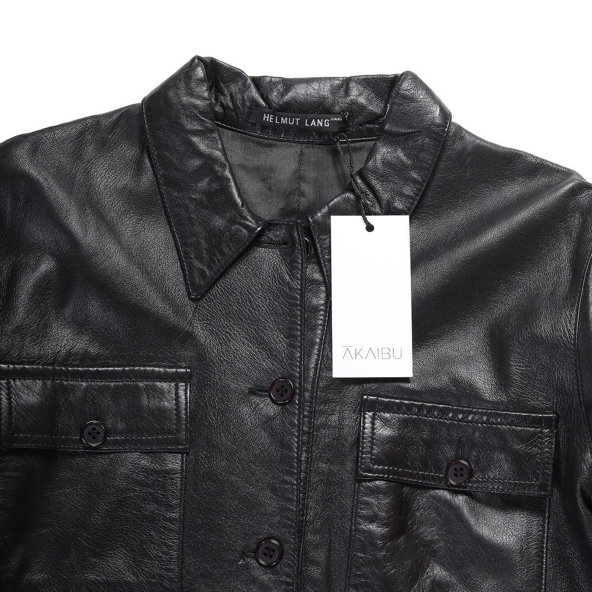 Helmut Lang 90s Leather Tunic Dress