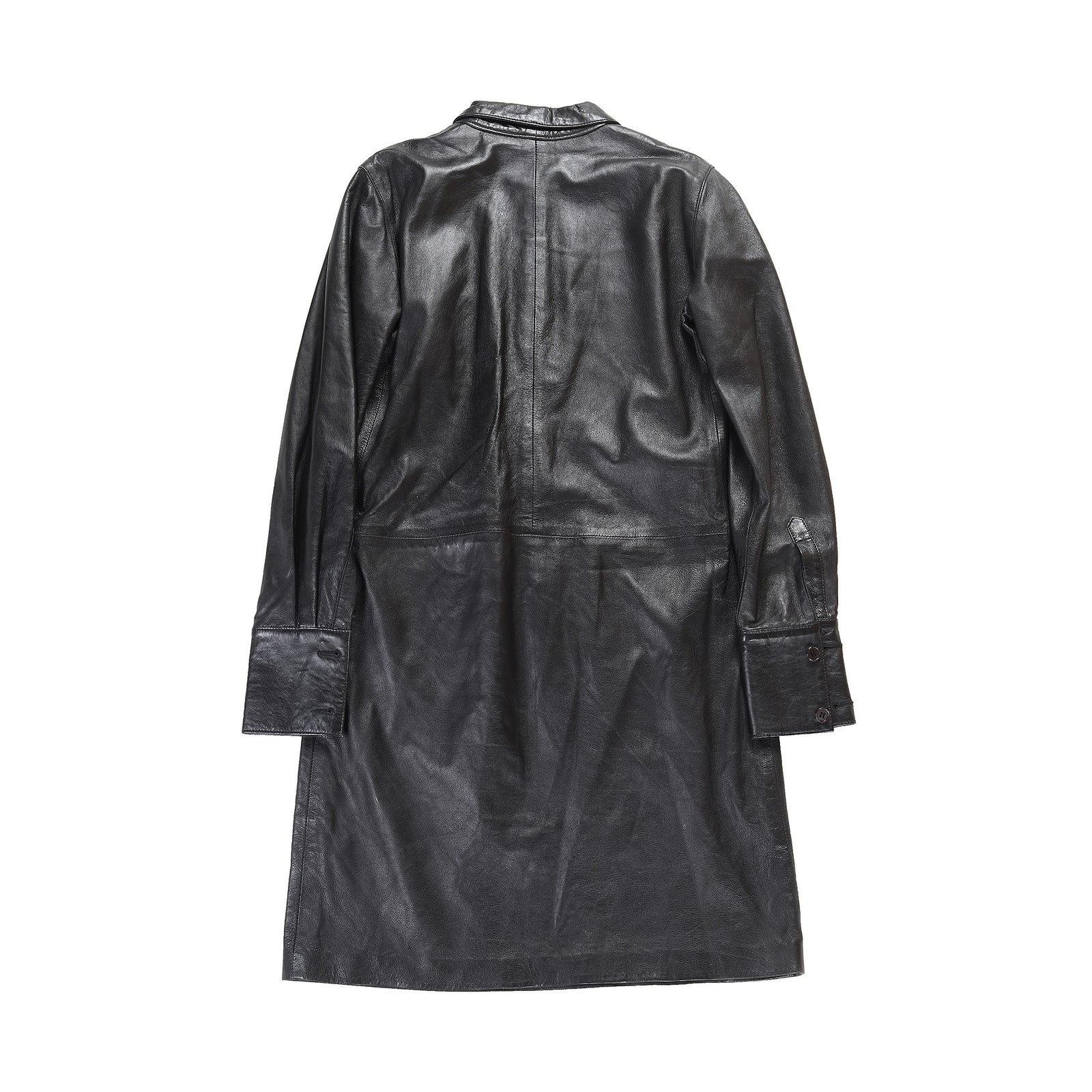 Helmut Lang 90s Leather Tunic Dress