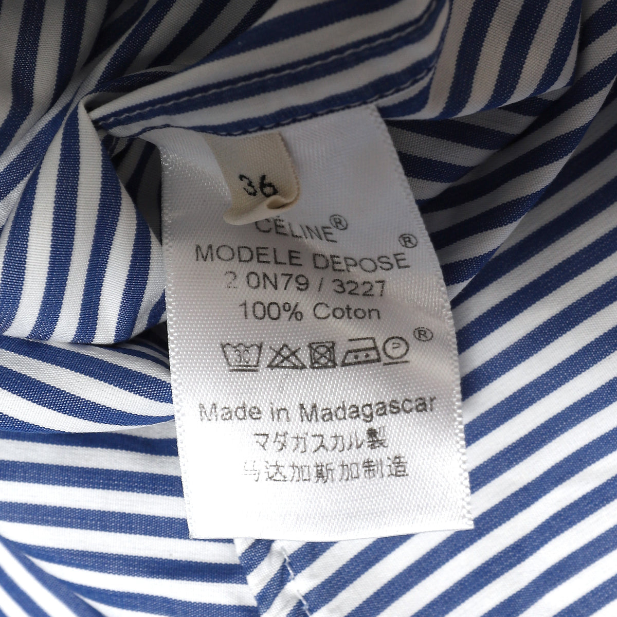 Celine by Phoebe Philo Striped Shirt