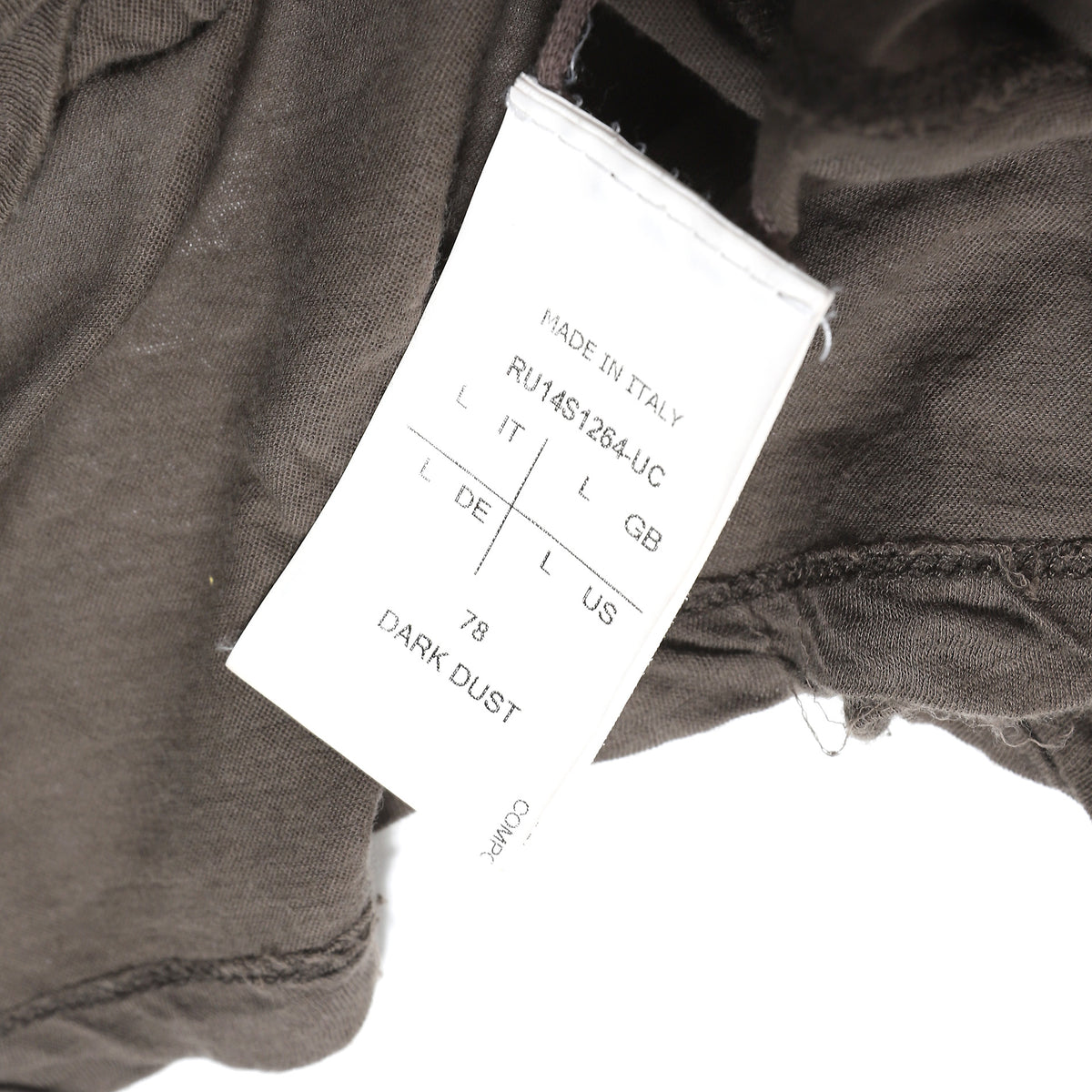 Rick Owens SS14 Vicious Dark Dust T-Shirt