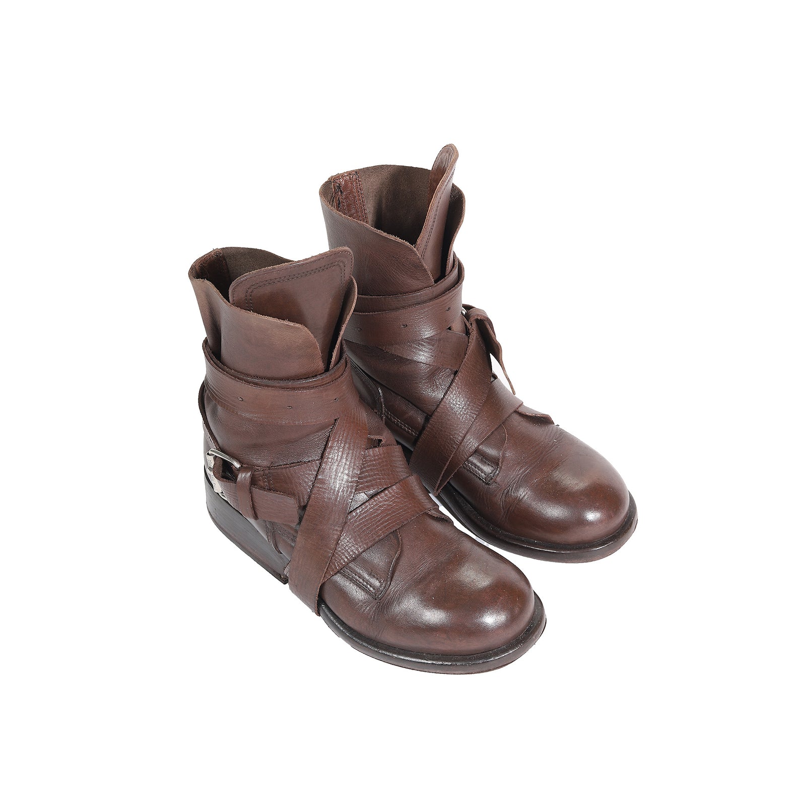 Dirk Bikkembergs 90s Strap Buckle Leather Boots