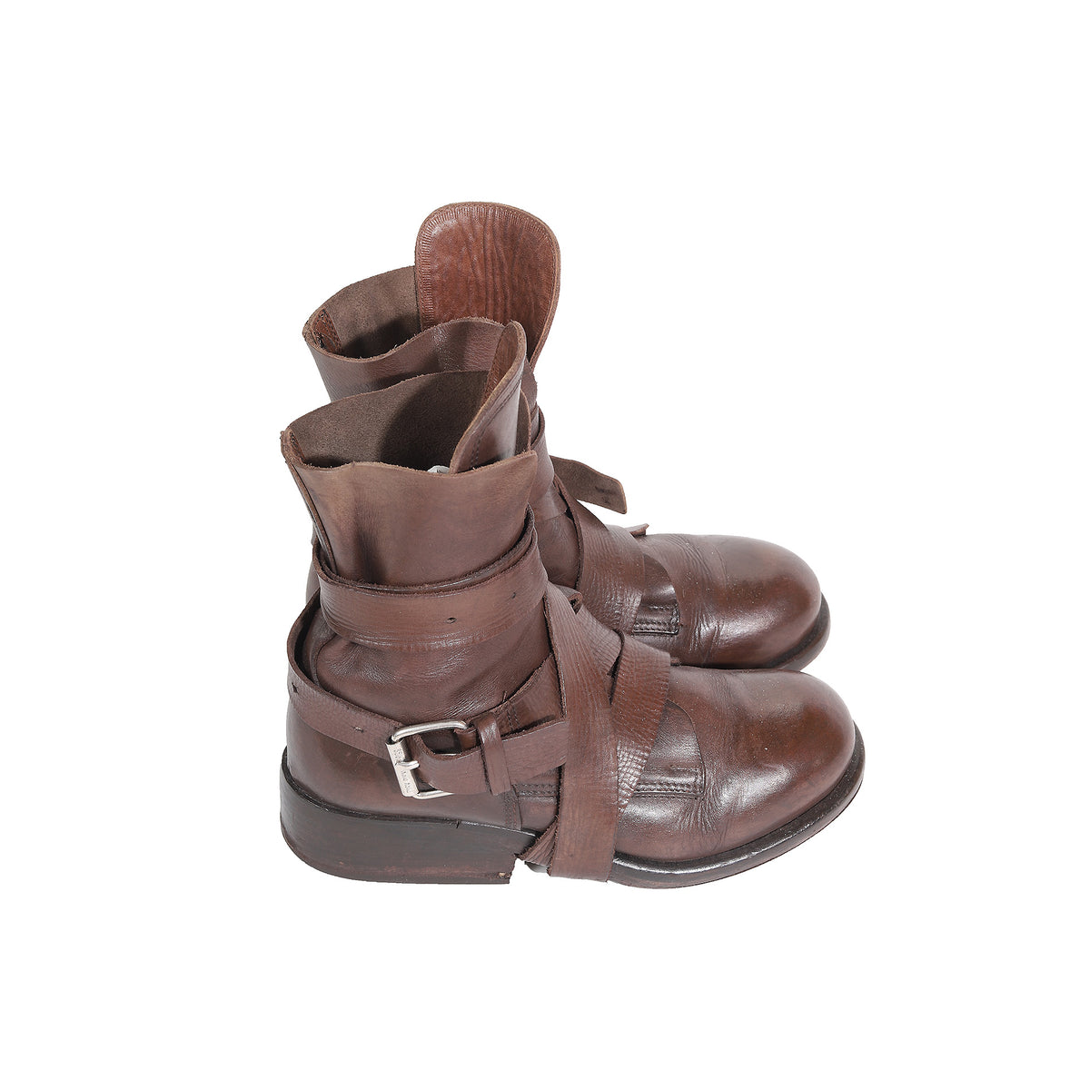 Dirk Bikkembergs 90s Strap Buckle Leather Boots