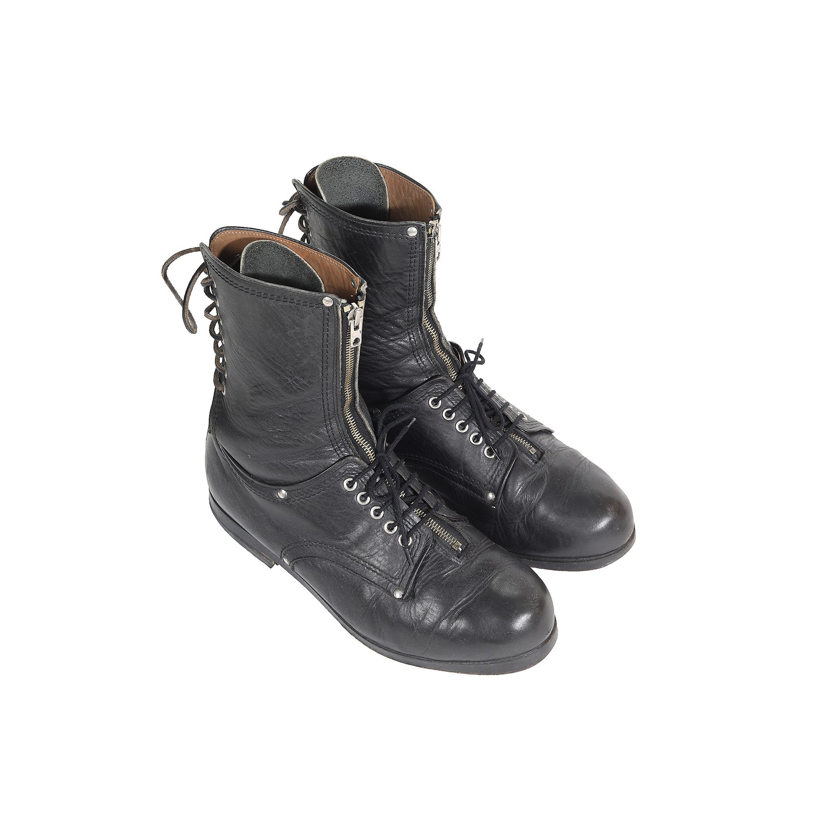 Dirk Bikkembergs 90s Front Zip Backlace Elongated Derbies