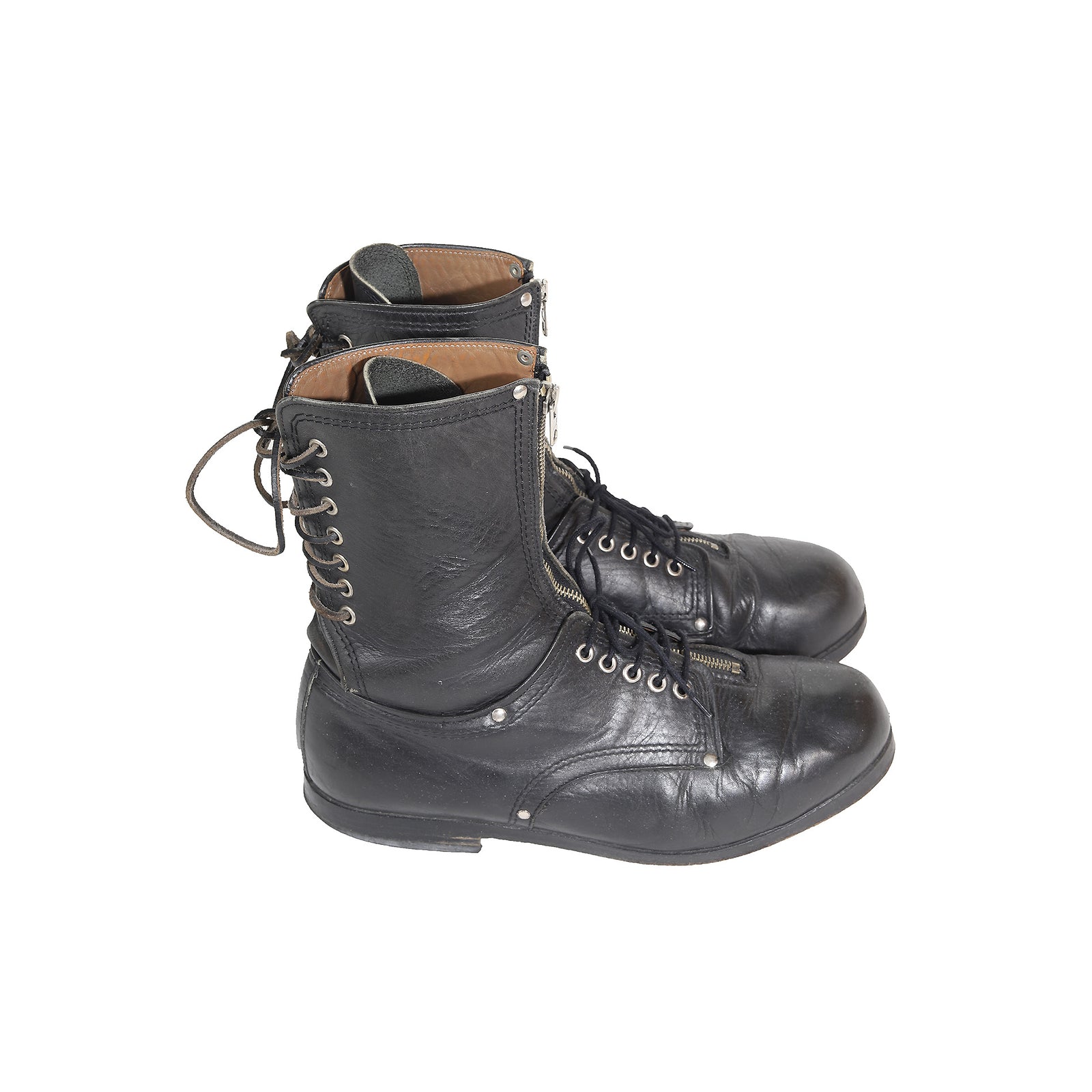 Dirk Bikkembergs 90s Front Zip Backlace Elongated Derbies