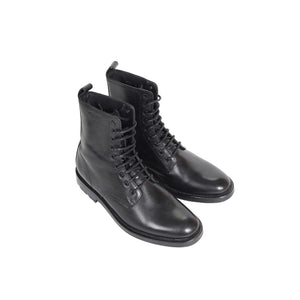 Saint Laurent Paris Black Calf Leather Ranger Boots
