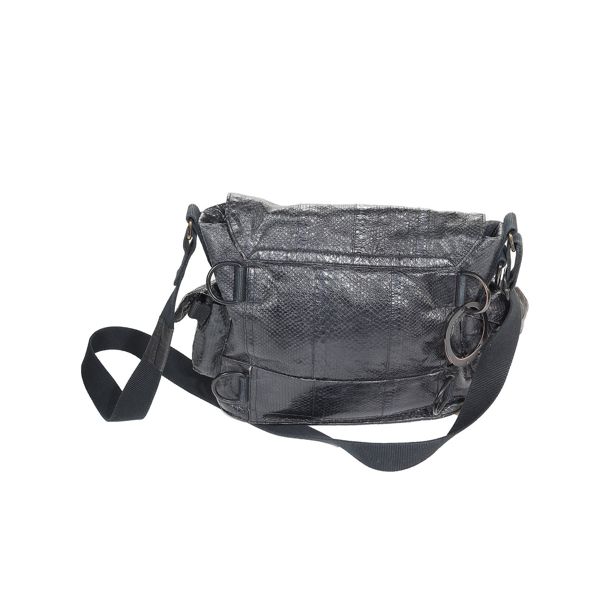 Helmut Lang SS04 Watersnake Crossbody Bag & Handcuff Bracelet Set