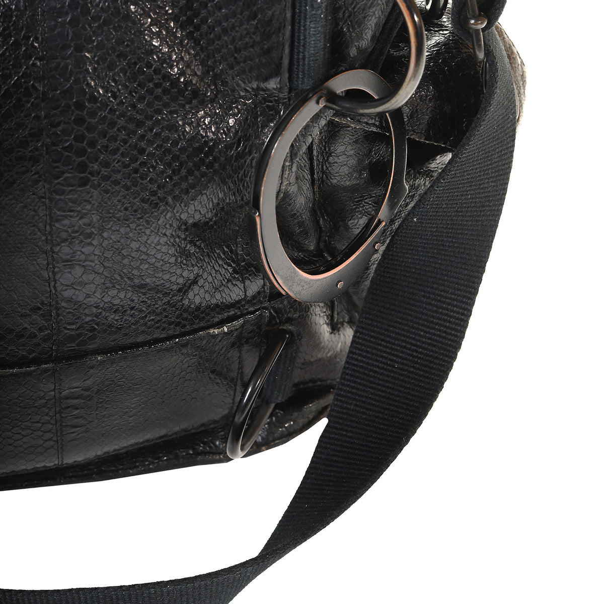 Helmut Lang SS04 Watersnake Crossbody Bag & Handcuff Bracelet Set