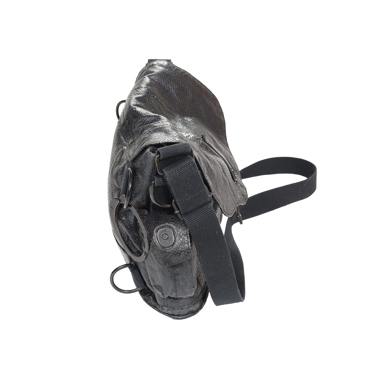 Helmut Lang SS04 Watersnake Crossbody Bag & Handcuff Bracelet Set