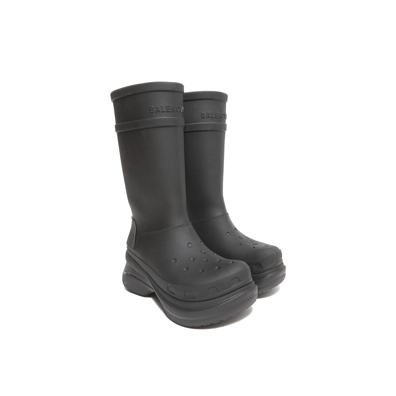 Balenciaga x Crocs Black Chunky Rubber Boots