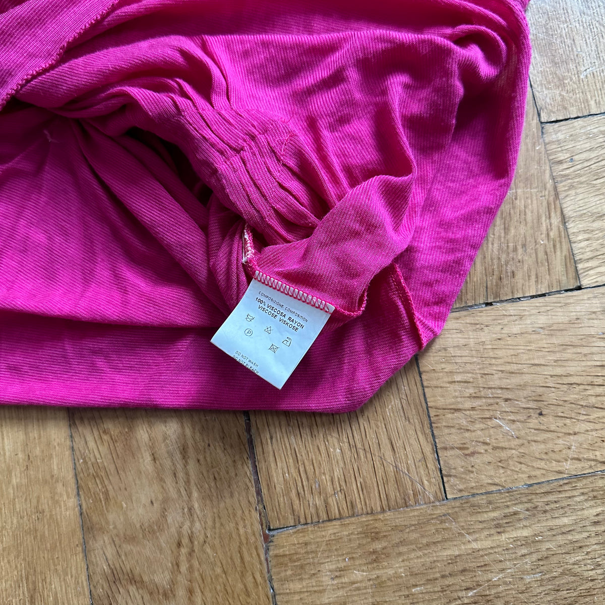 Gucci by Tom Ford SS04 Fuchsia Pleated Strap Viscose Top