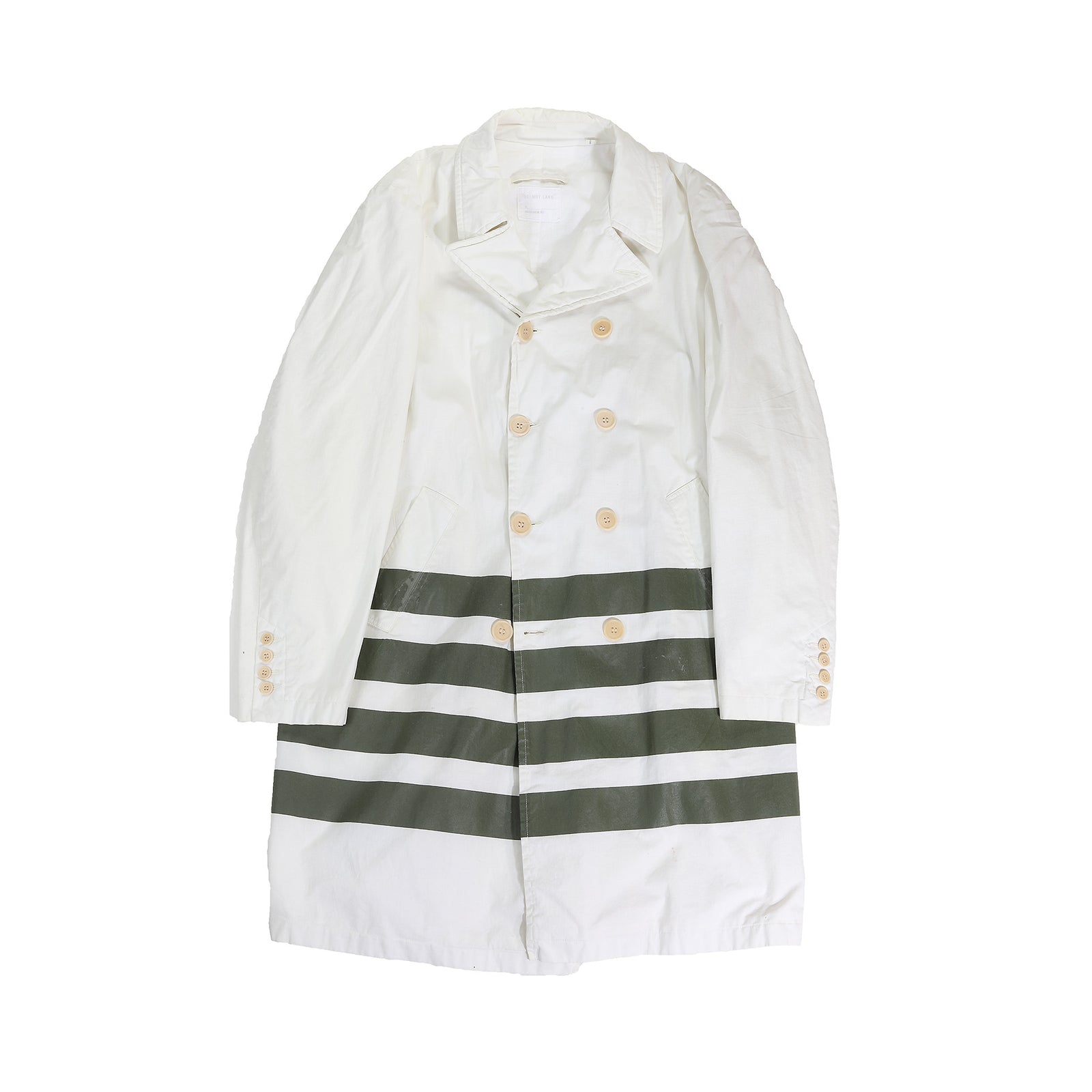 Helmut Lang AW97 Resin Stripe Trench Coat