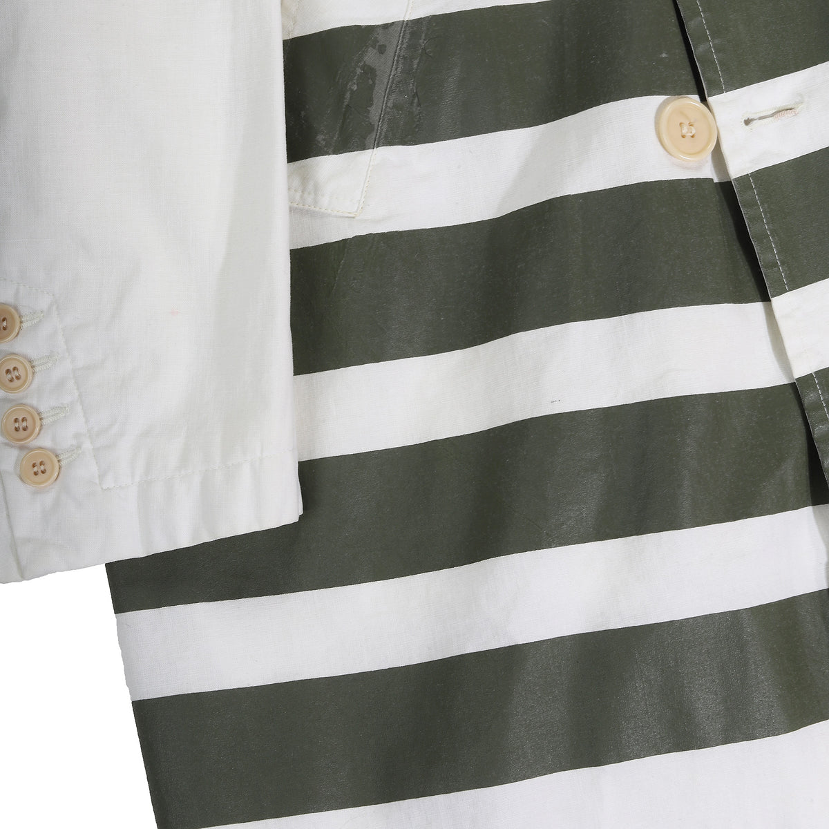 Helmut Lang AW97 Resin Stripe Trench Coat