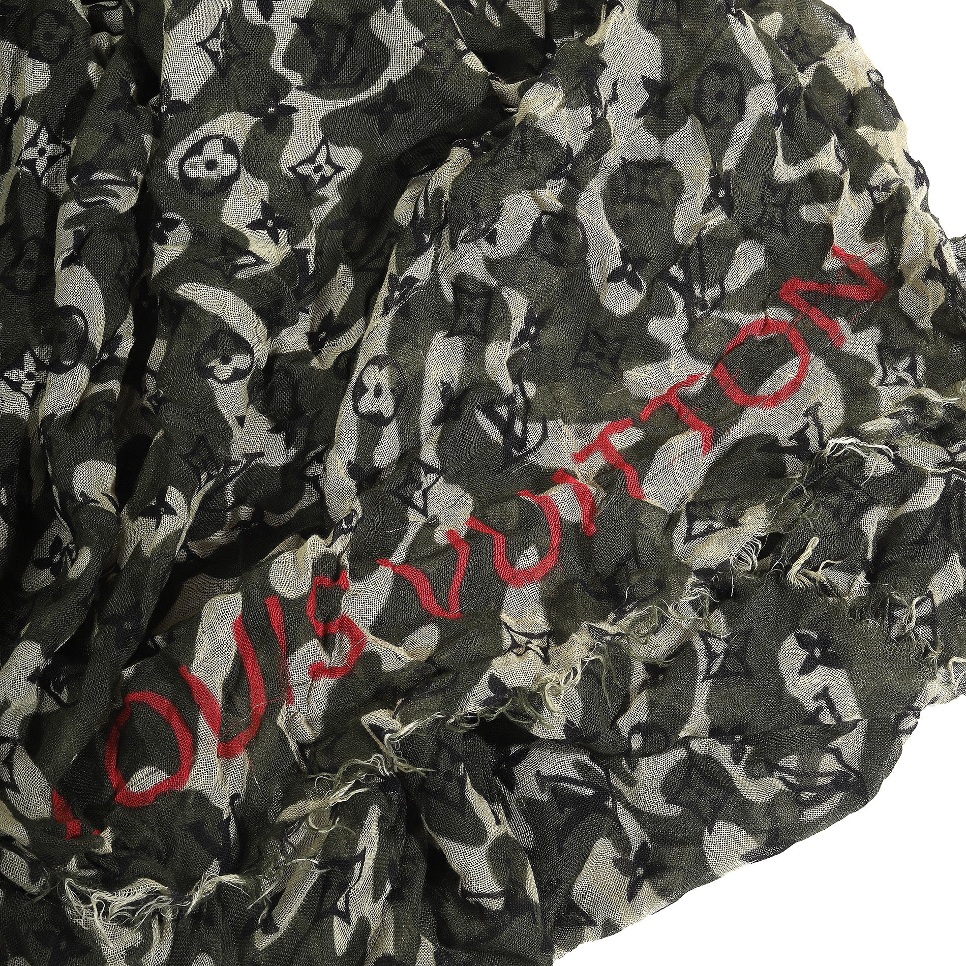 Louis Vuitton 2008 Murakami Monogramouflage Cashmere Silk Blend Scarf