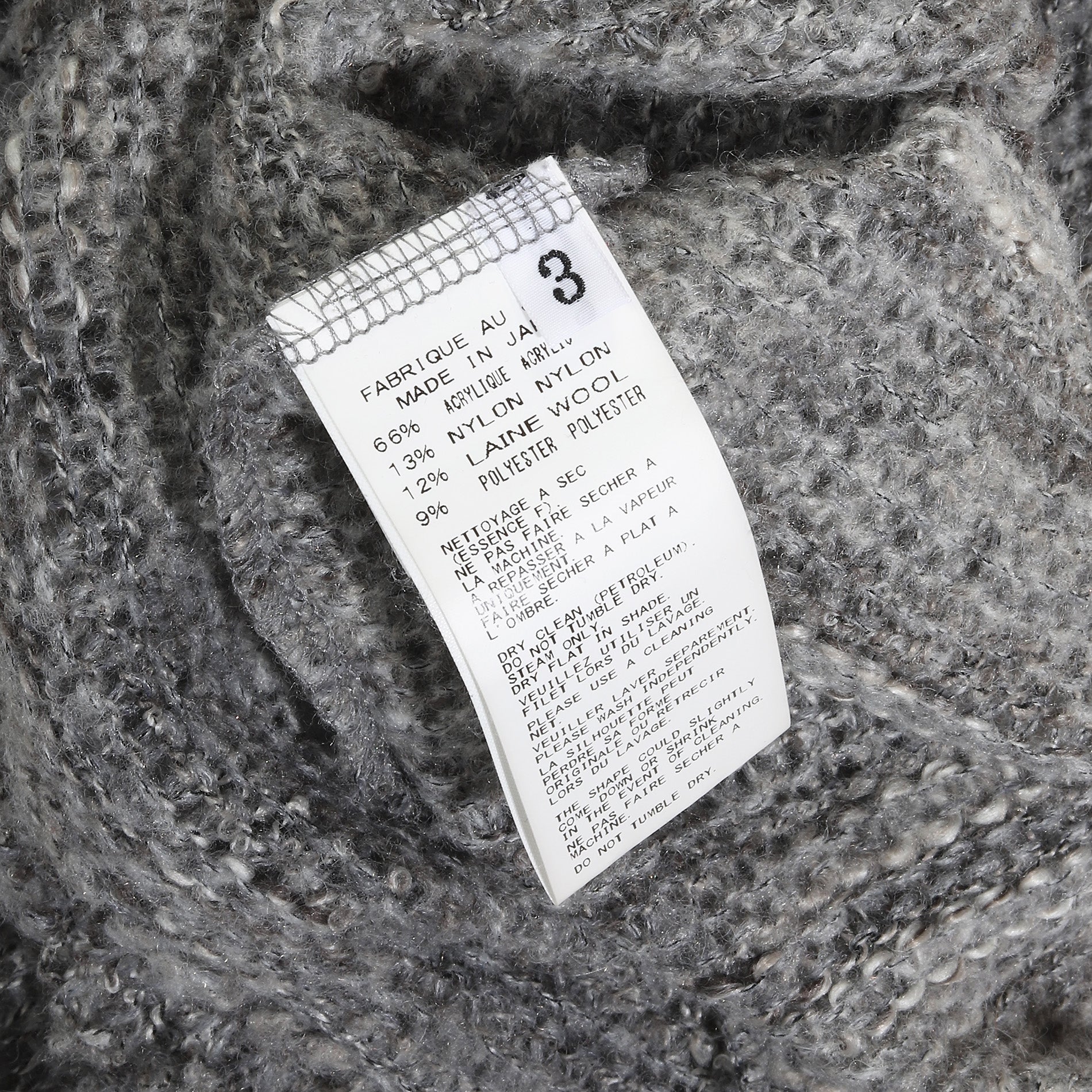 Yohji Yamamoto Pour Homme AW13 Raw Hem Wool Knit Sweater