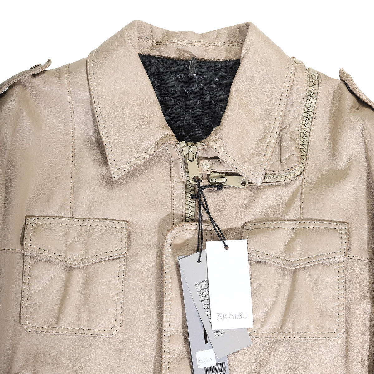 Dior Homme FW05 L-Zip Cream Leather Jacket