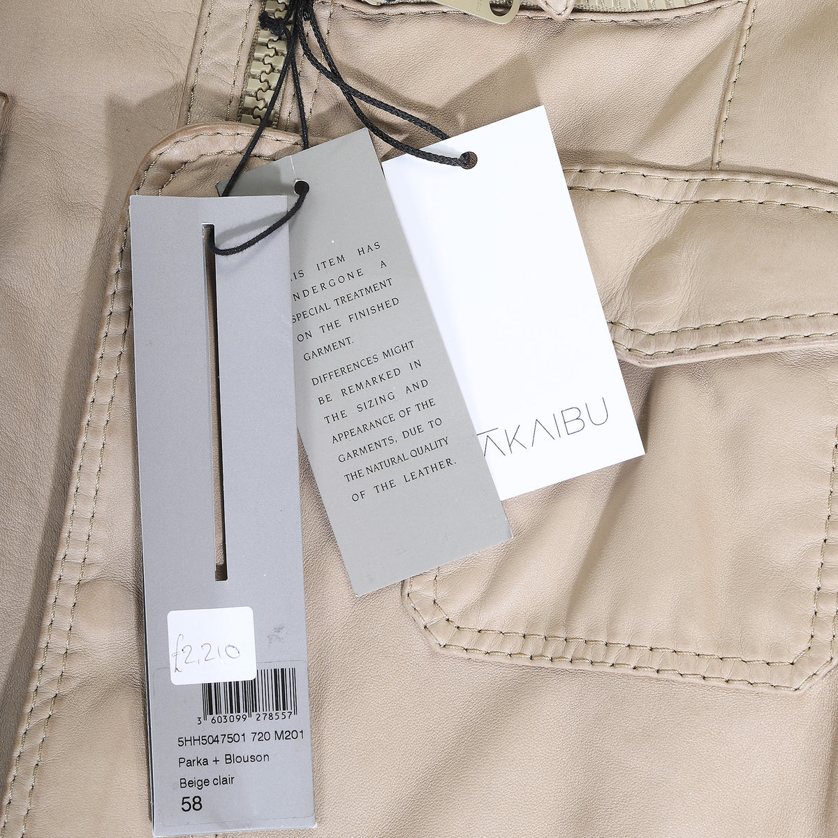 Dior Homme FW05 L-Zip Cream Leather Jacket