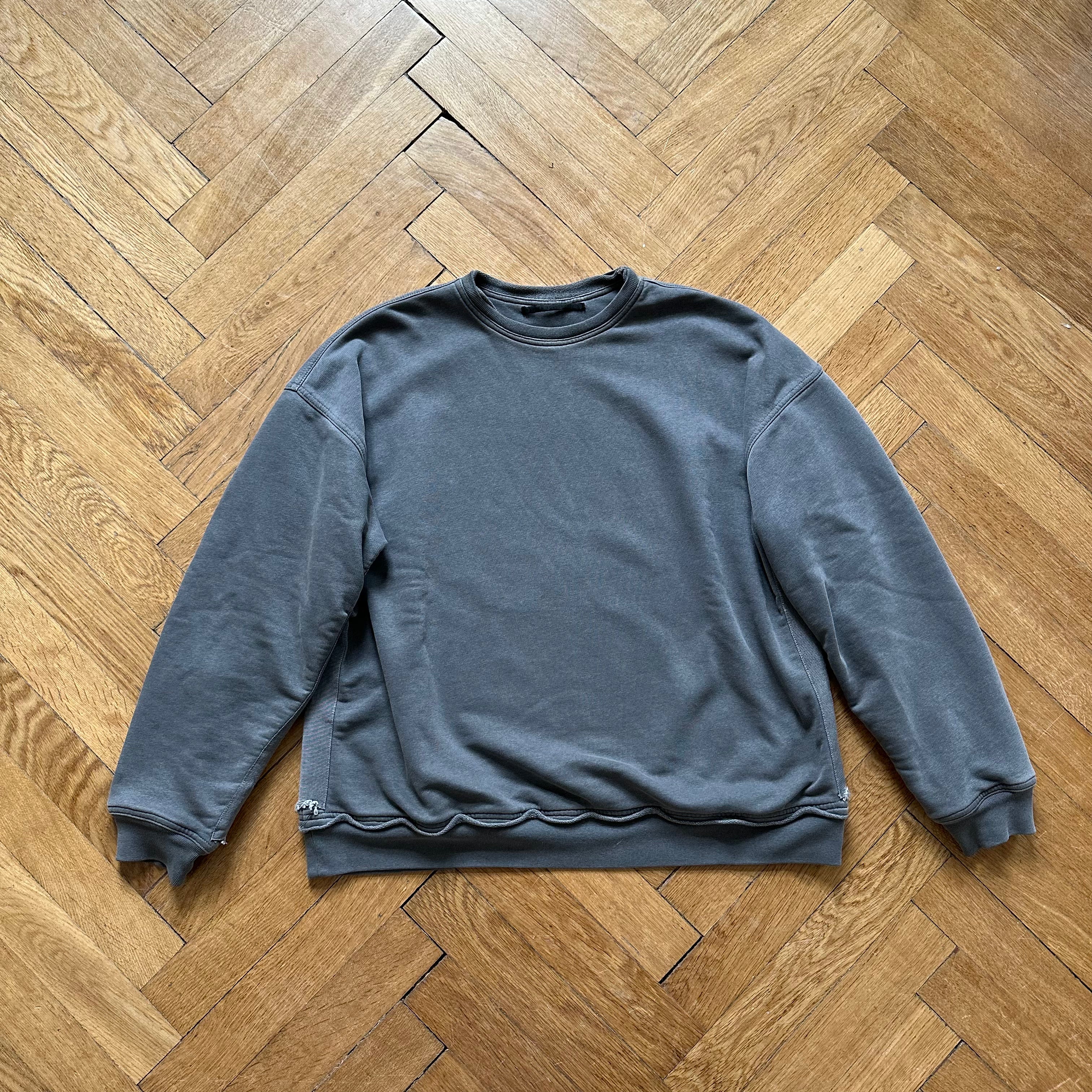 Haider Ackermann FW14 OG Gray Double Layer Crewneck