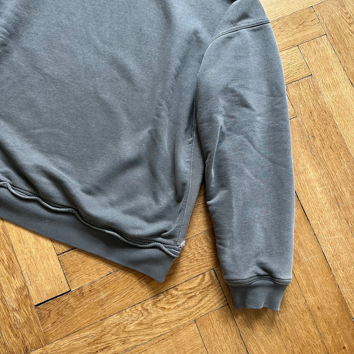 Haider Ackermann FW14 OG Gray Double Layer Crewneck