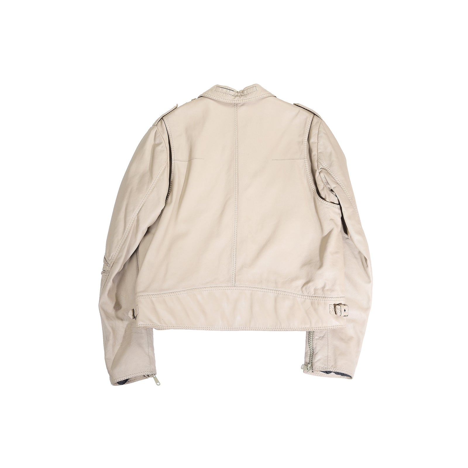 Dior Homme FW05 L-Zip Cream Leather Jacket
