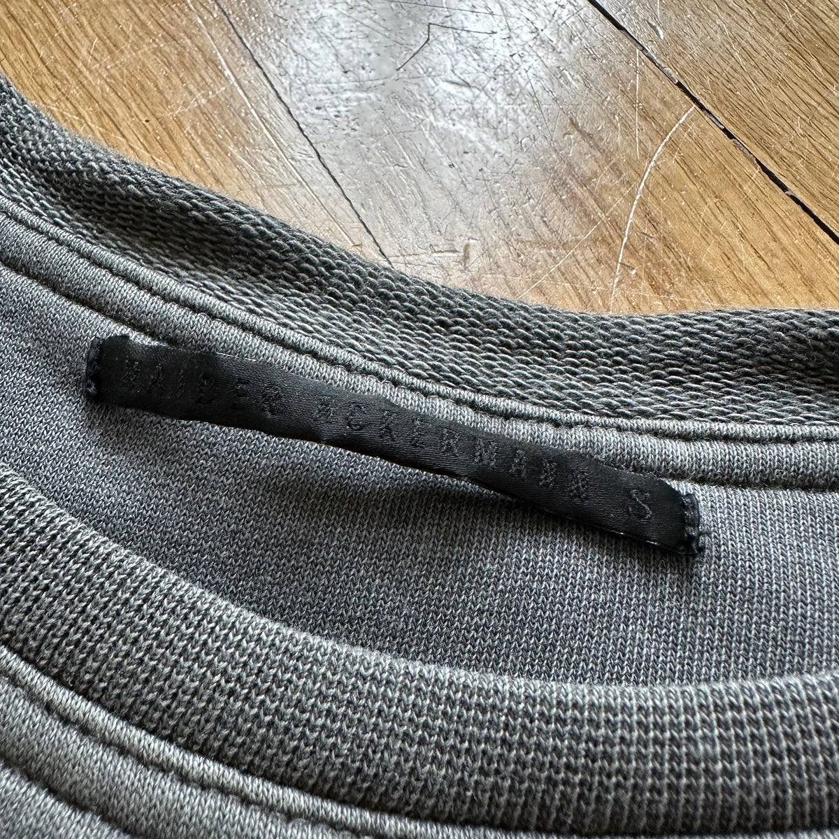 Haider Ackermann FW14 OG Gray Double Layer Crewneck