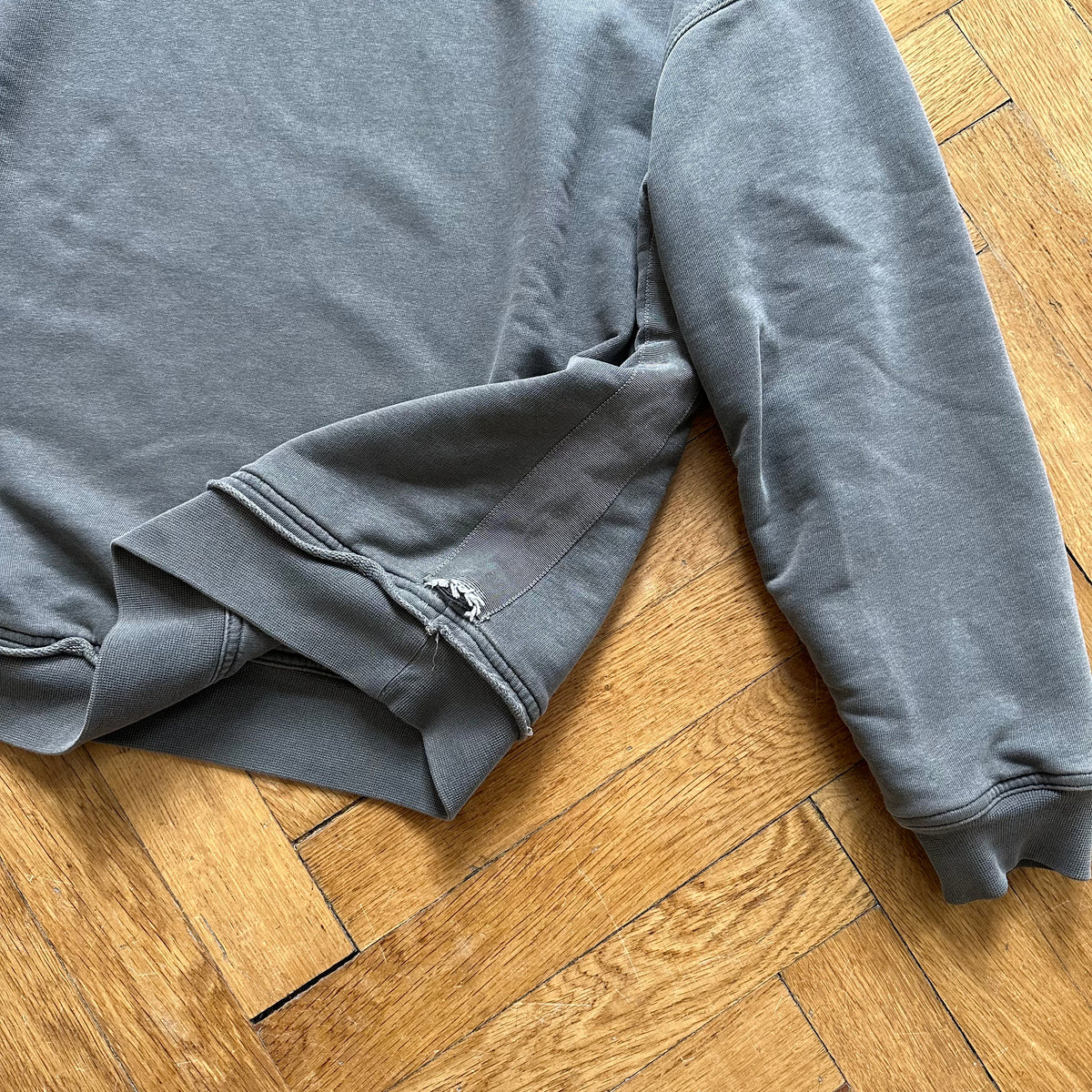 Haider Ackermann FW14 OG Gray Double Layer Crewneck