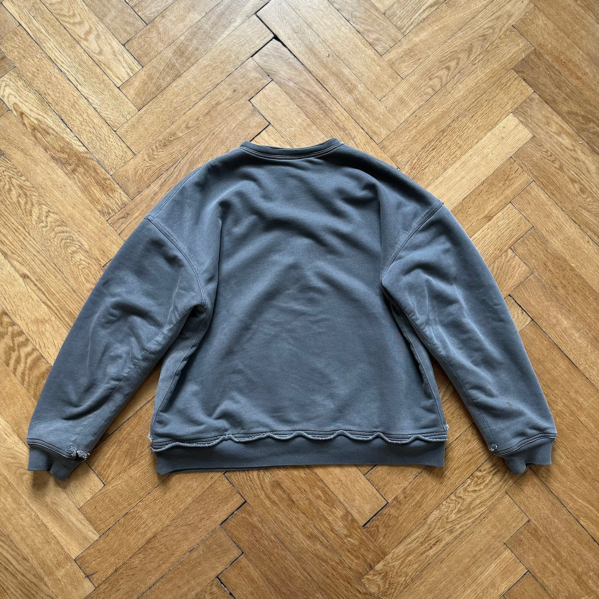 Haider Ackermann FW14 OG Gray Double Layer Crewneck