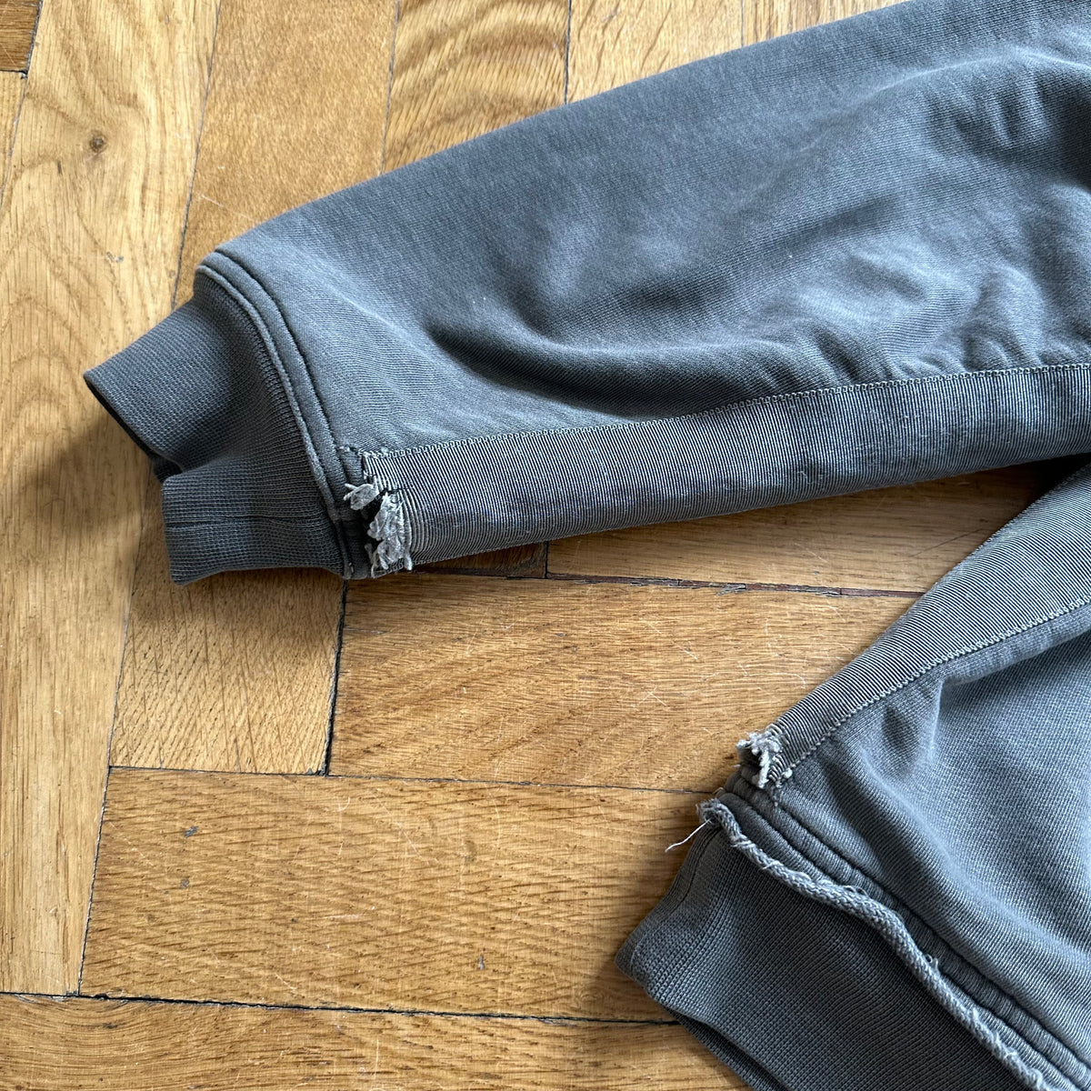 Haider Ackermann FW14 OG Gray Double Layer Crewneck