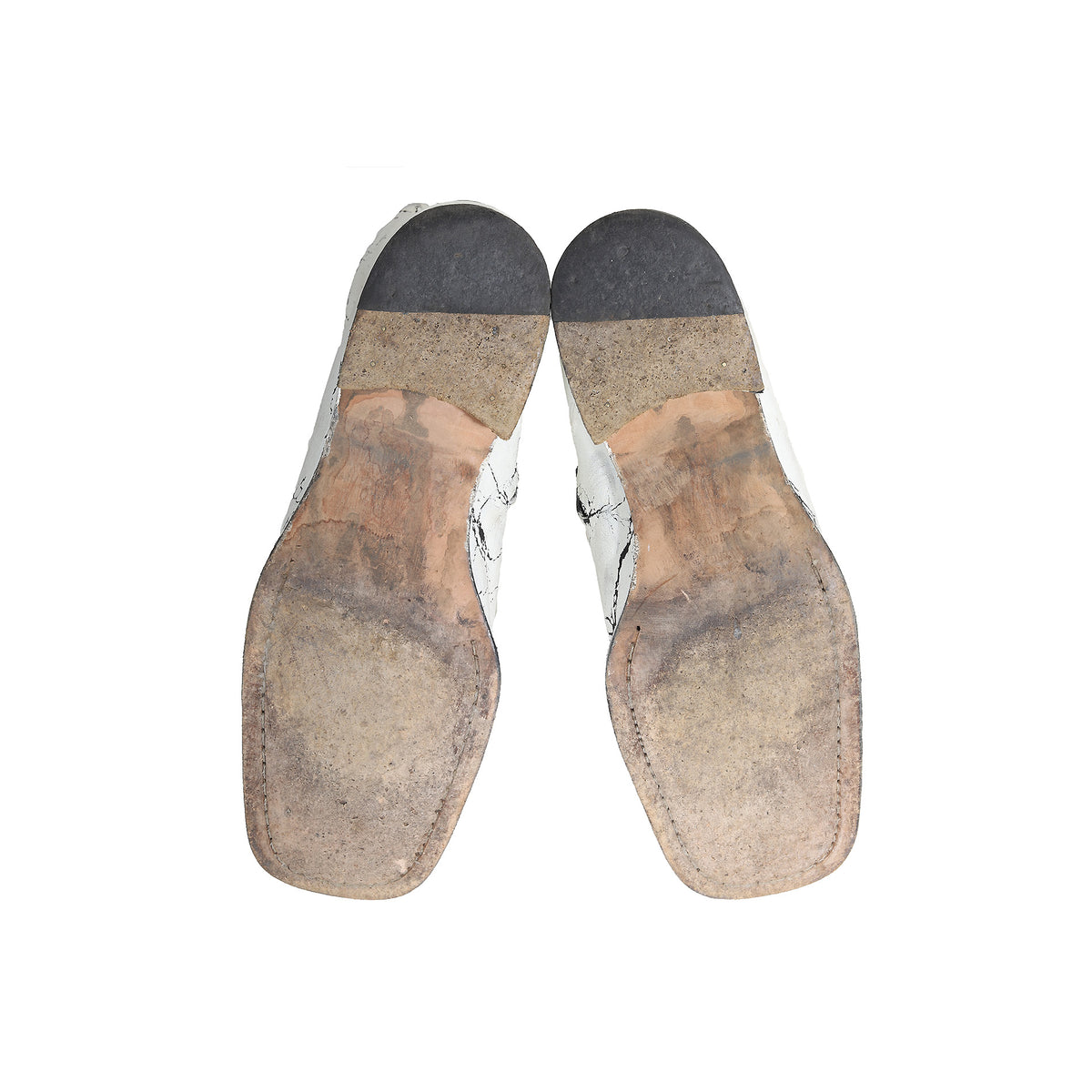 Maison Martin Margiela 2002 Artisanal Hand Painted Square Toe Boots