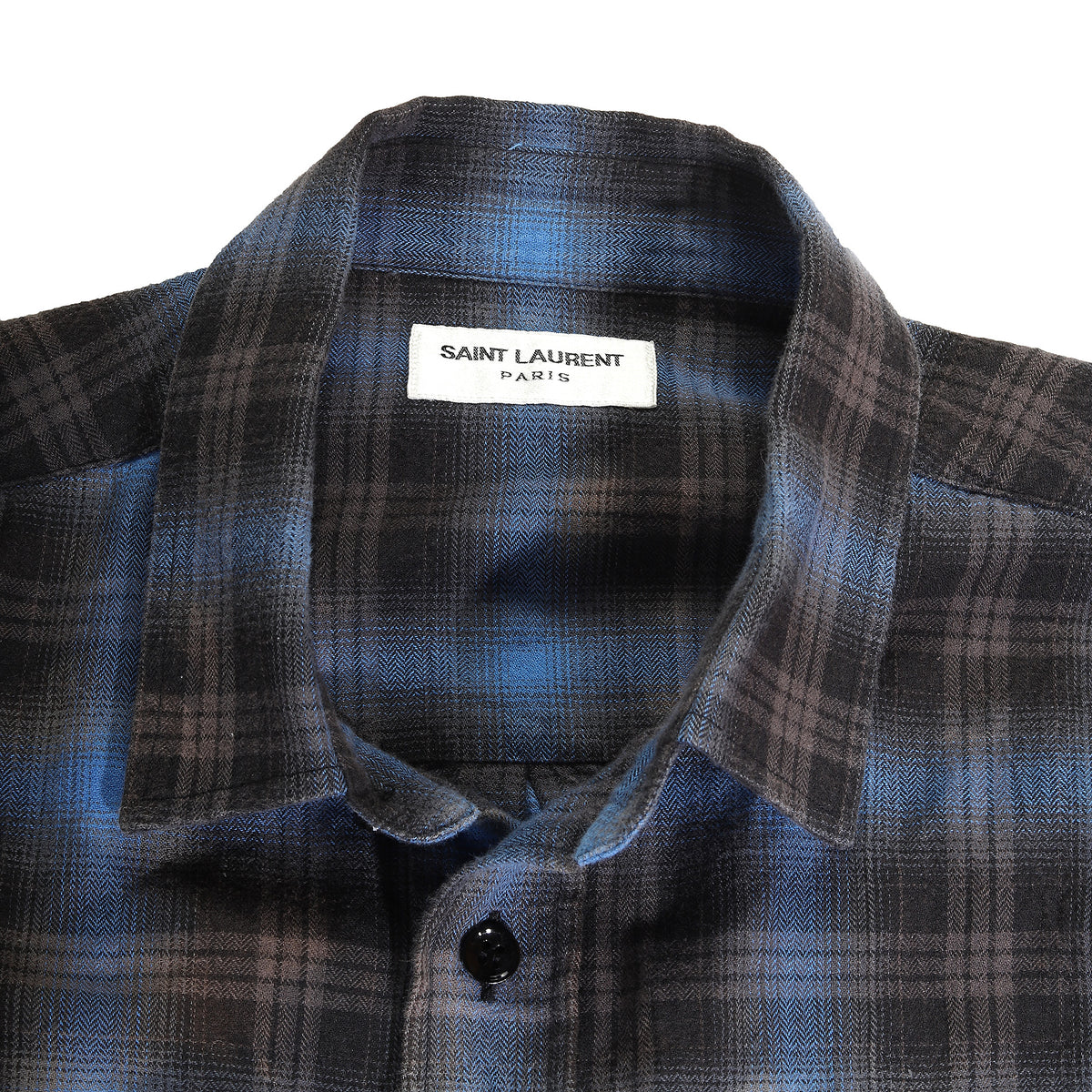 Saint Laurent Paris SS16 Surf Sound Bleached Checked Shirt