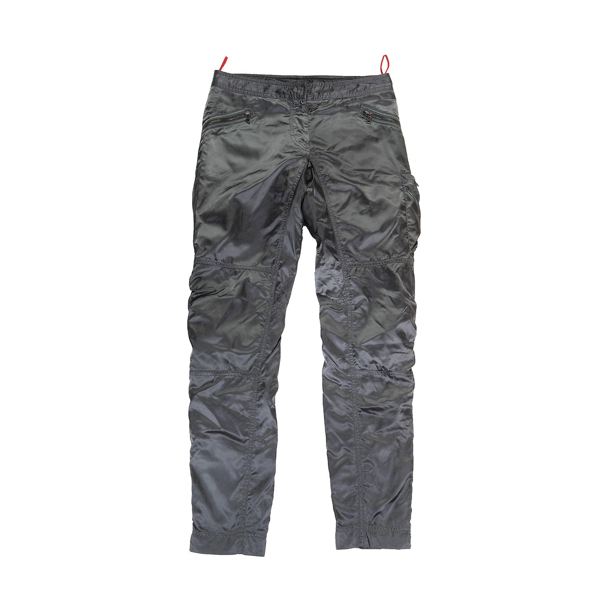 Prada 2000s Metallic Nylon Flight Cargo Pants