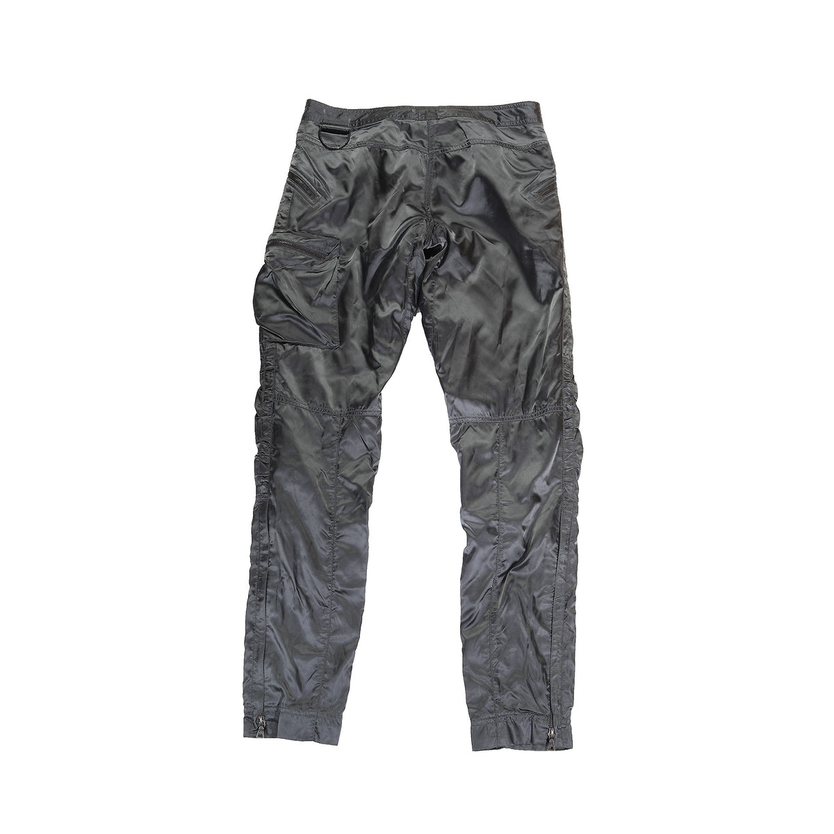 Prada 2000s Metallic Nylon Flight Cargo Pants