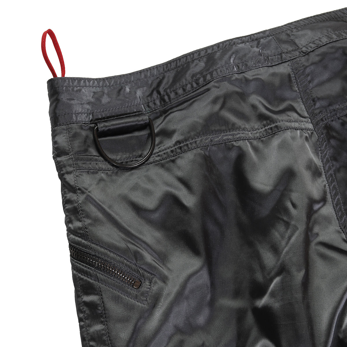Prada 2000s Metallic Nylon Flight Cargo Pants