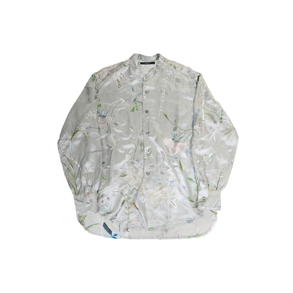 Gucci SS03 by Tom Ford Oversized Floral Bird Embroidered Silk