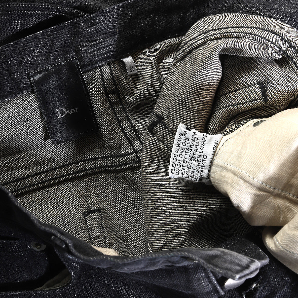Dior Homme SS03 "Follow Me" Washed Black Clawmark Denim