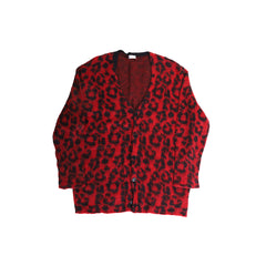 Saint Laurent Paris FW13 Leopard Mohair Knit Cardigan - Ākaibu Store