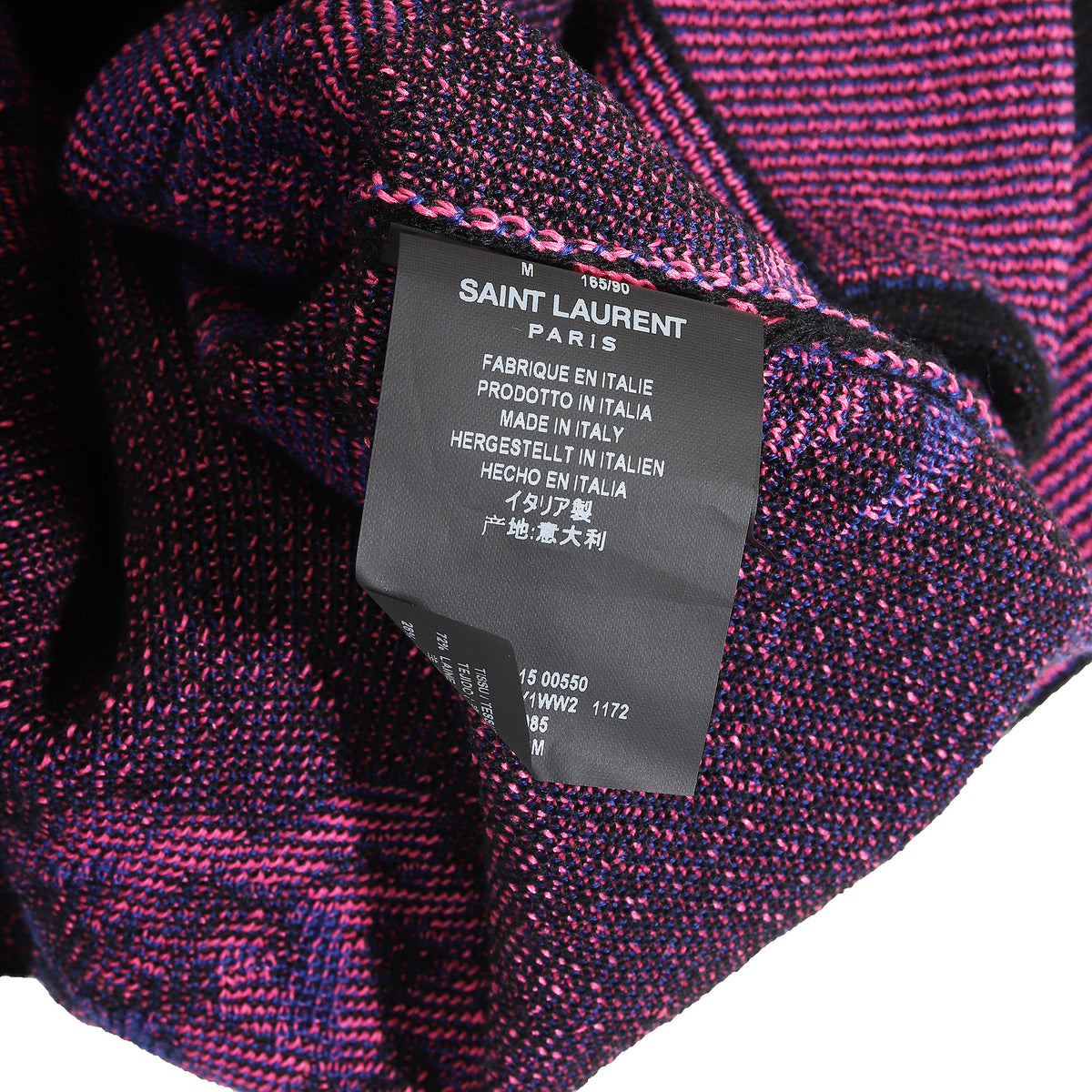 Saint Laurent Paris SS16 Rose Intarsia Knit Cardigan