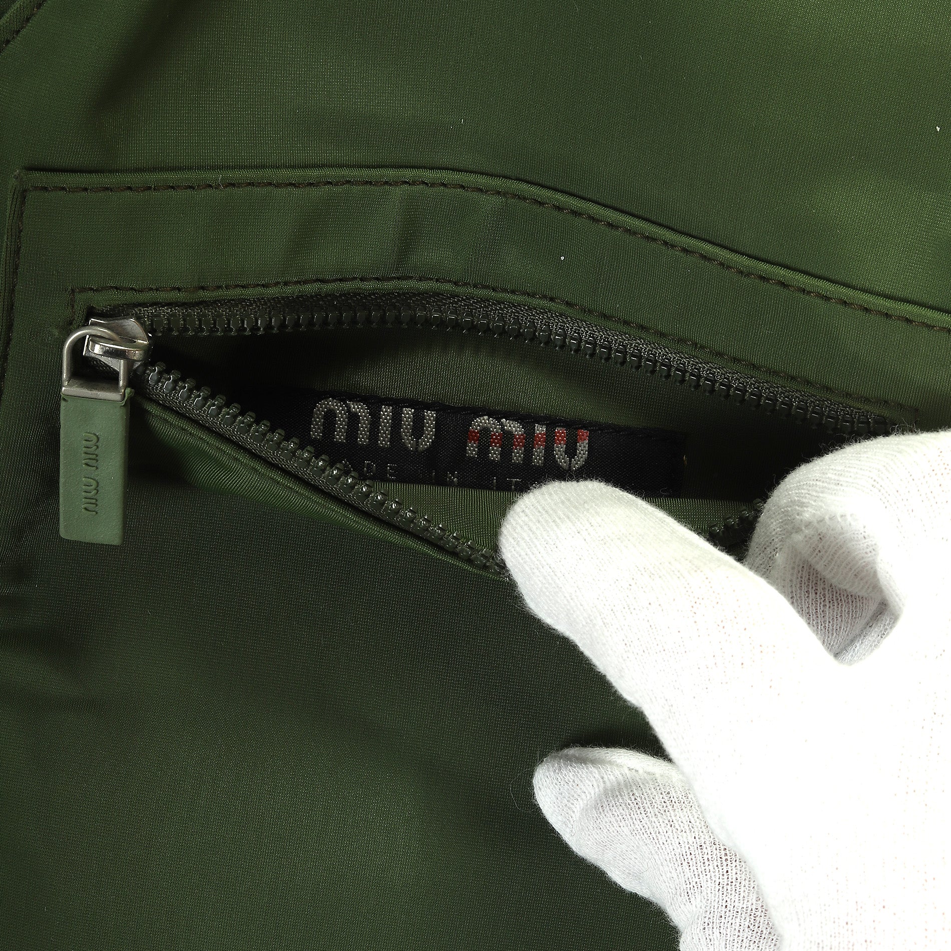 Miu Miu SS99 Green Holster Cargo Body Bag