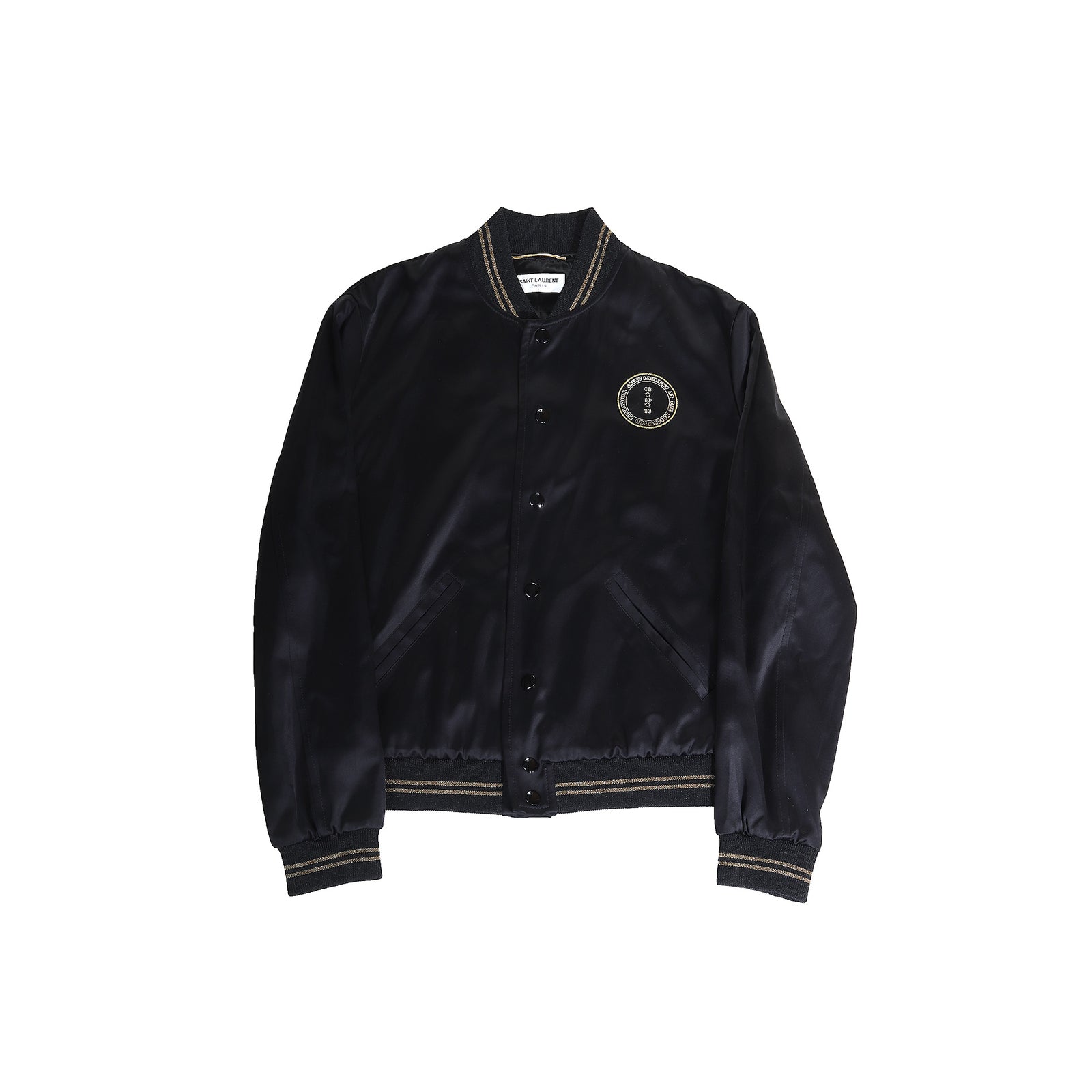 Saint Laurent Paris FW16 Palladium Show Embroidered Viscose Jacket