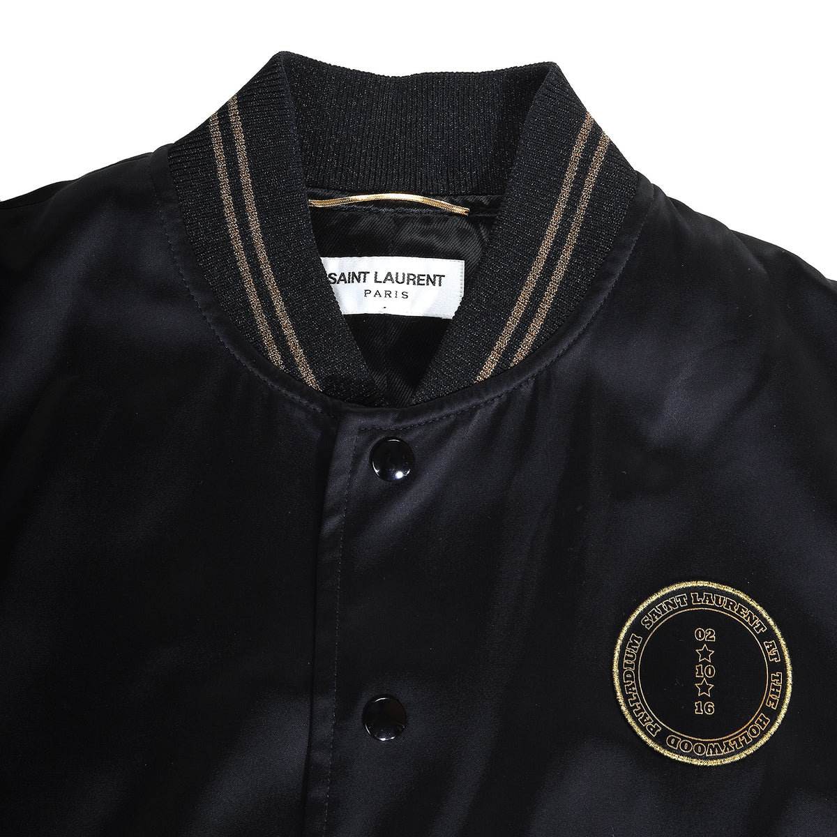 Saint Laurent Paris FW16 Palladium Show Embroidered Viscose Jacket