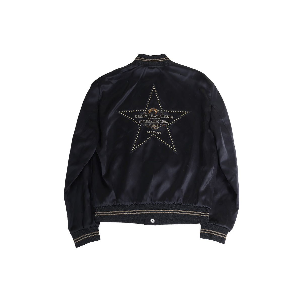 Saint Laurent Paris FW16 Palladium Show Embroidered Viscose Jacket