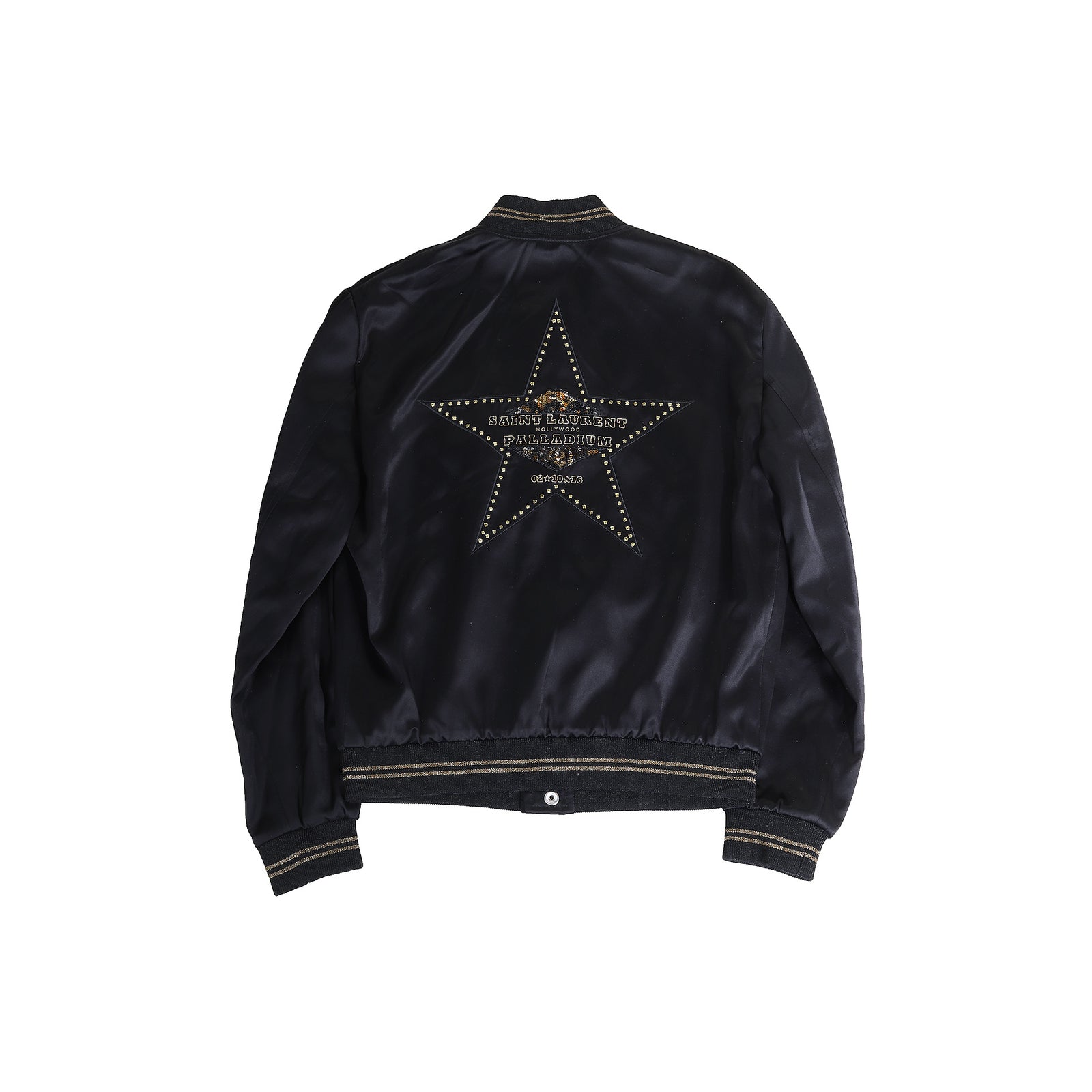 Saint Laurent Paris FW16 Palladium Show Embroidered Viscose Jacket