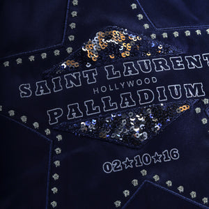 Saint Laurent Paris FW16 Palladium Show Embroidered Viscose Jacket