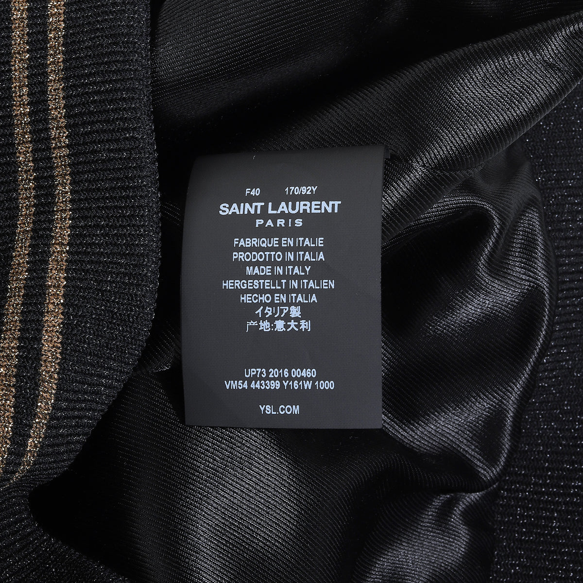 Saint Laurent Paris FW16 Palladium Show Embroidered Viscose Jacket