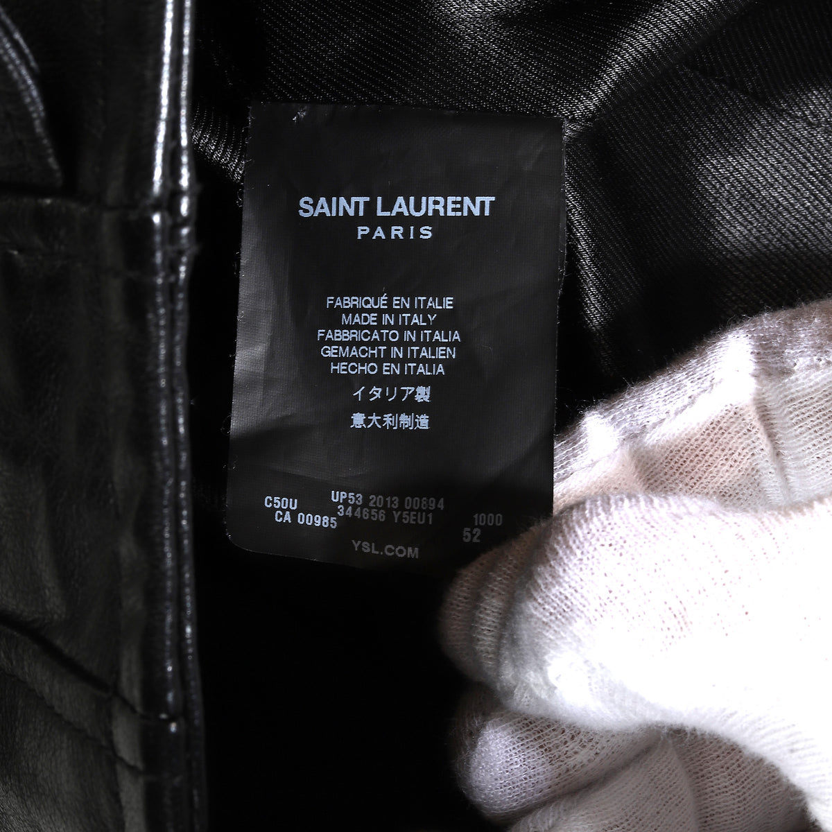 Saint Laurent Paris SS14 Multi Zip Black Leather Biker Jacket