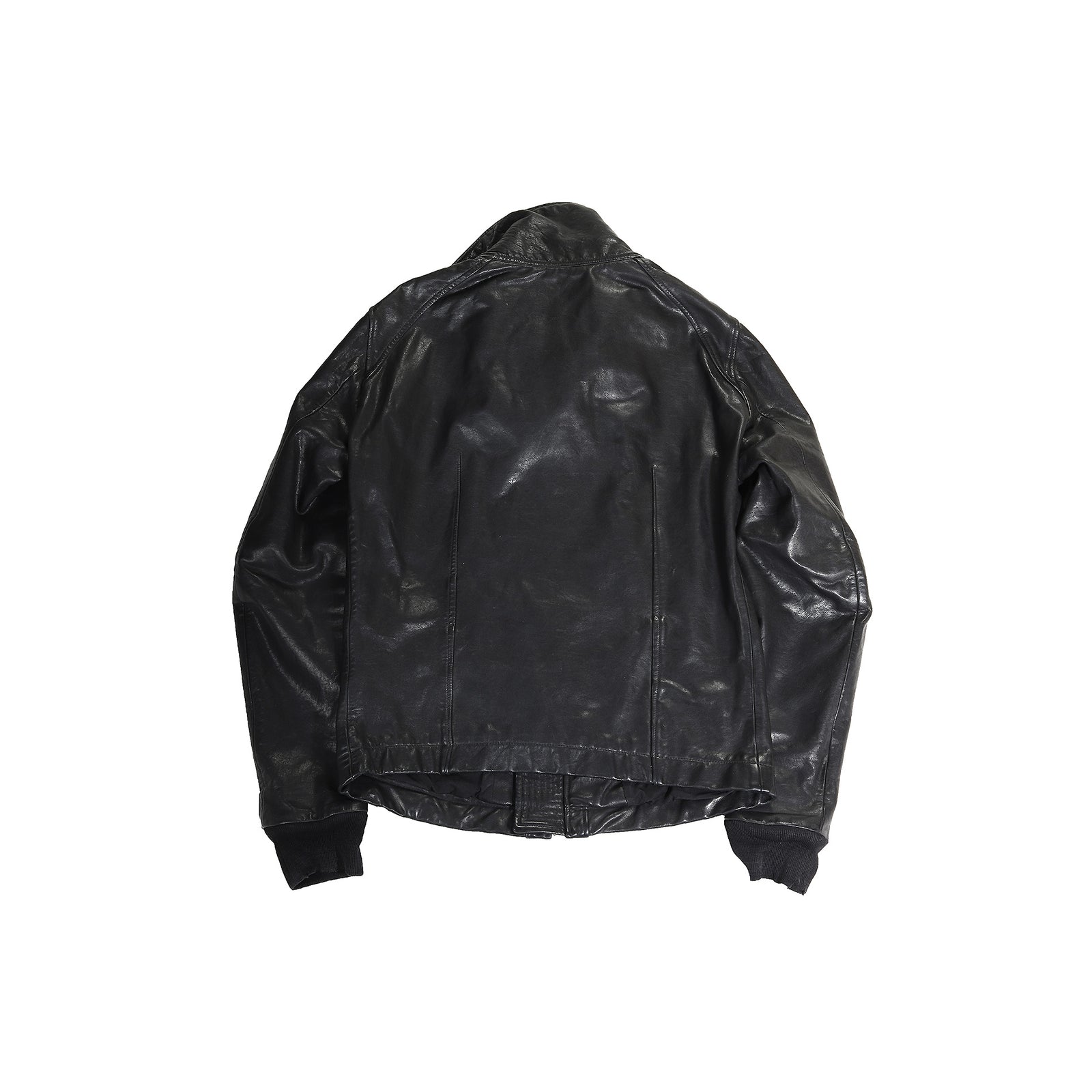 Rick Owens FW08 Stag Fur Collar Geo Leather Jacket