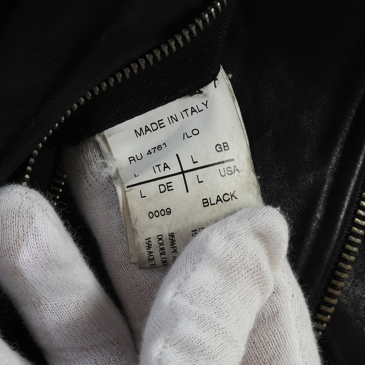 Rick Owens FW08 Stag Fur Collar Geo Leather Jacket