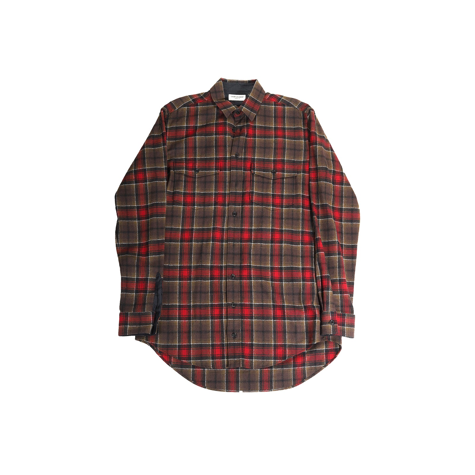 Saint Laurent Paris FW13 Runway Oversized Flannel Shirt Sample