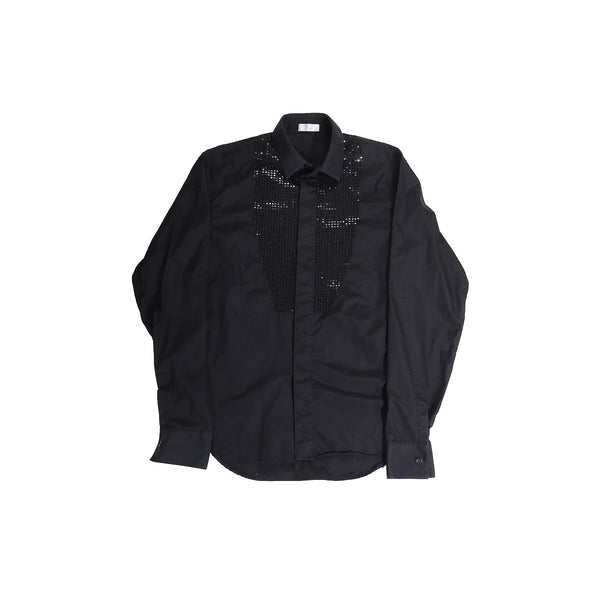 Dior Homme FW07 Navigate Black Sequin Shirt - Ākaibu Store