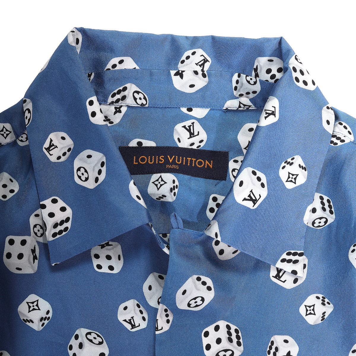 Louis Vuitton FW18 Dice Silk Short Sleeve Shirt